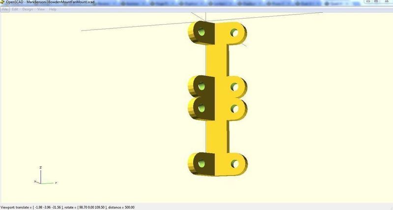i3 Bowden J-head Fan Mount