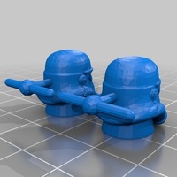 Small Stormtrooper Head Cufflink 3D Printing 66375
