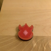 Small Volcano Badge Pokemon Magnet 3D Printing 66534