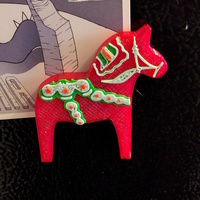 Small Dala Horse Magnet 3D Printing 66541