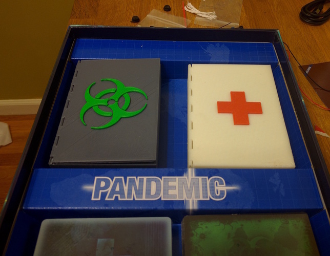Pandemic Piece Holder: Biohazard and Medic Covers 3D Print 66568