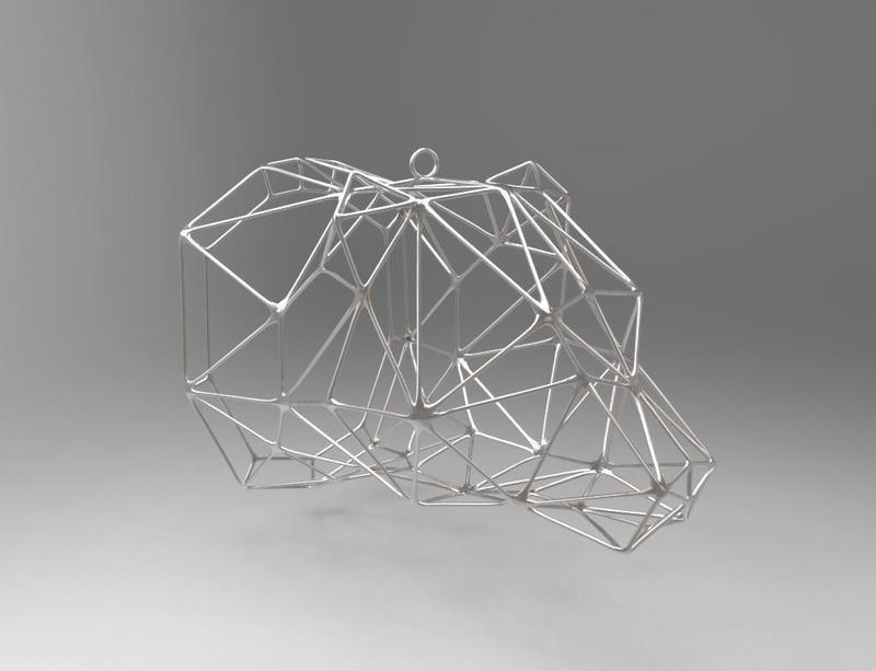 Bear Wireframe Pendant