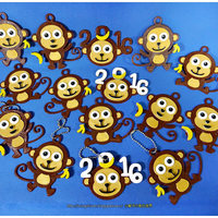 2016 HAPPY CHINESE NEW YEAR-YEAR OF The MONKEY  Keychain / Magne - Thumbnail 7