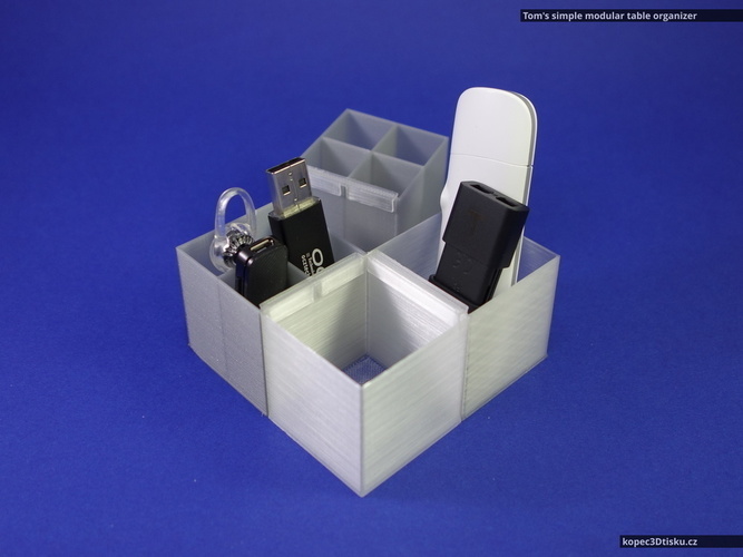 Tom's simple modular table organizer V2 3D Print 66859