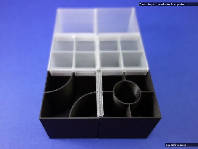 Tom's simple modular table organizer V2 3D Print 66861