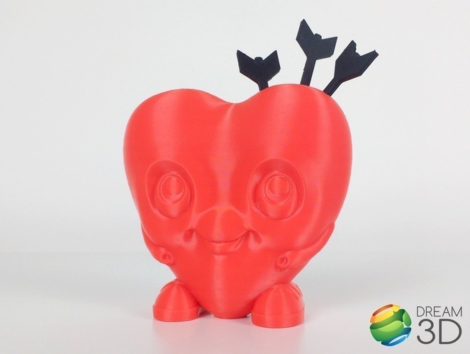 Happy Heart Valentines 3D Print 66870