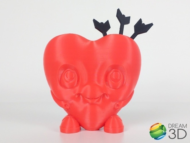 Happy Heart Valentines 3D Print 66871