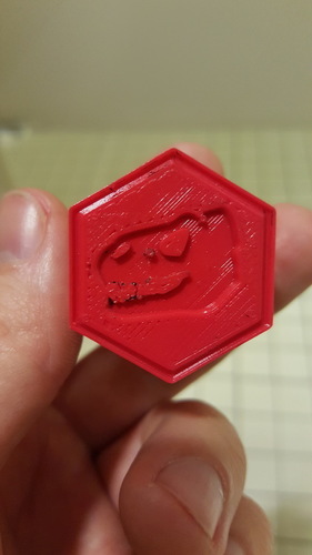 Wax Seal DinoNuggets.com T-Rex Head Hexagon 3D Print 66891