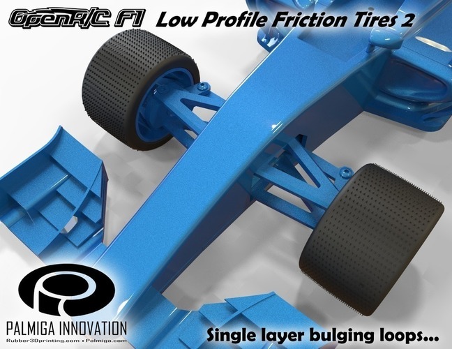 Low Profile Friction Tires 2 for OpenR/C F1 car 3D Print 66931