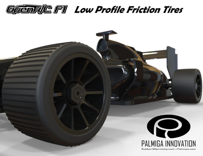 Low Profile Friction Tires for OpenR/C F1 car