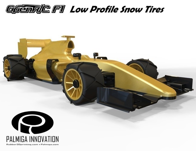 Low Profile Snow Tires for OpenR/C F1 car 3D Print 66938