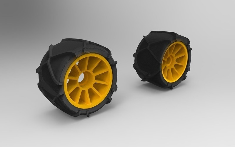 Low Profile Snow Tires for OpenR/C F1 car 3D Print 66939