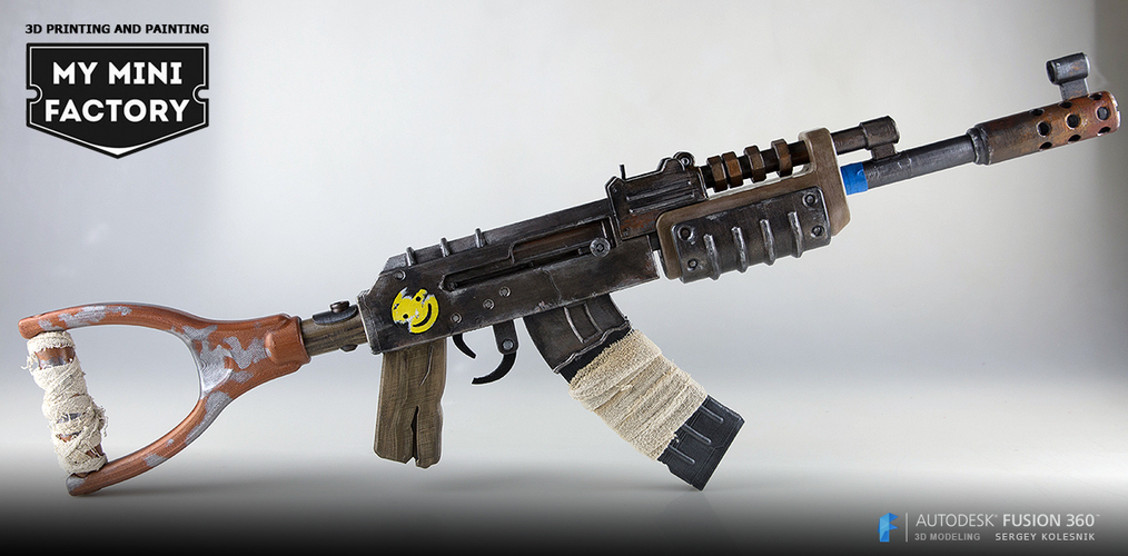 AK47 from Rust 3D Print 66965