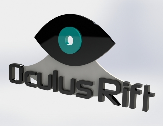 Oculus Rift logo 3D Print 66970