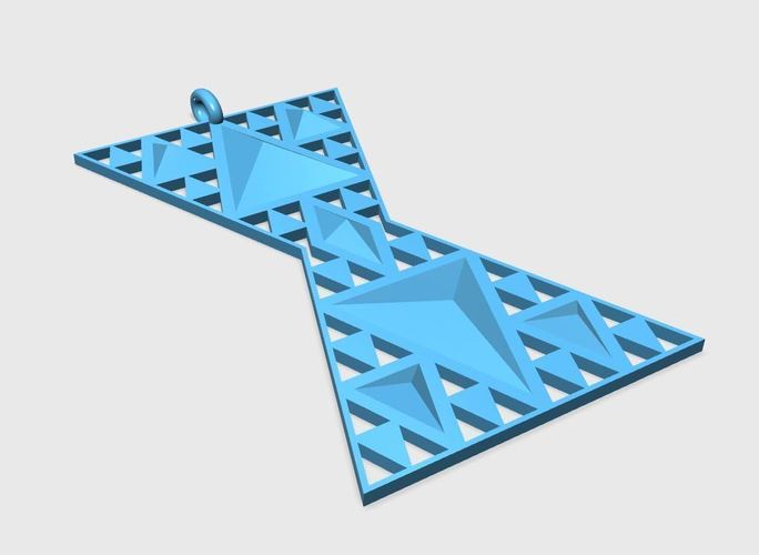 Menger Triangles Pendant 3D Print 66981