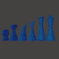 Voronoi Modern Chess Set - No Supports - Thumbnail 2