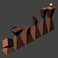 Modern Chess Set - Square - No Supports - Thumbnail 1