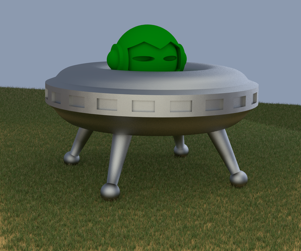 Marvin's Spacecraft (to fit 3D Hubs Marvin)