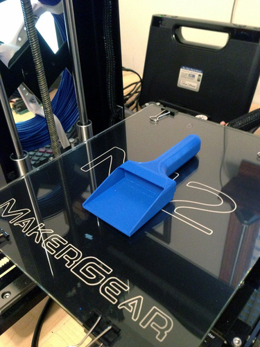 Mini Dustpan for cleaning a 3D printer heated bed