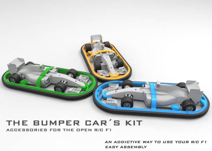 Open R/C F1 Bumper Car Kit 3D Print 67759
