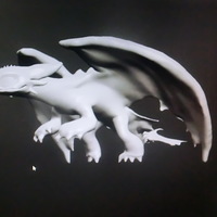 Small Dragon-  Night fury.   Furia nocturna.  Toothless. 3D Printing 67822