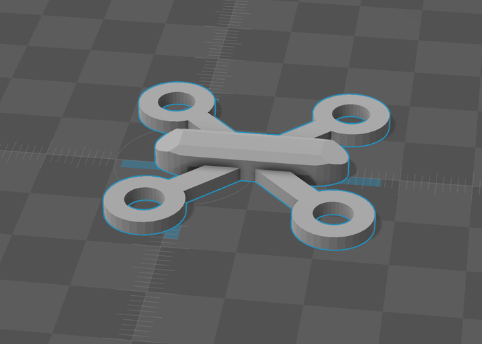 QuadCopter Keychain 3D Print 67875