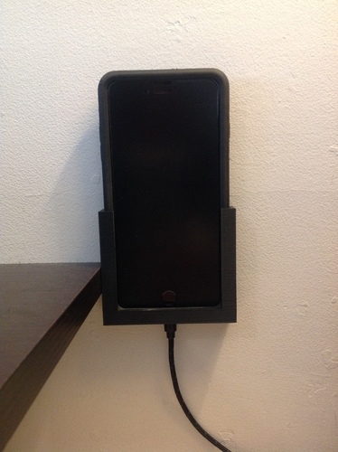 3D Printed Iphone  6  Plus wall  mounted charging stand by 