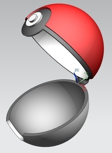 Pokeball (opens and closes) 3D Print 68129