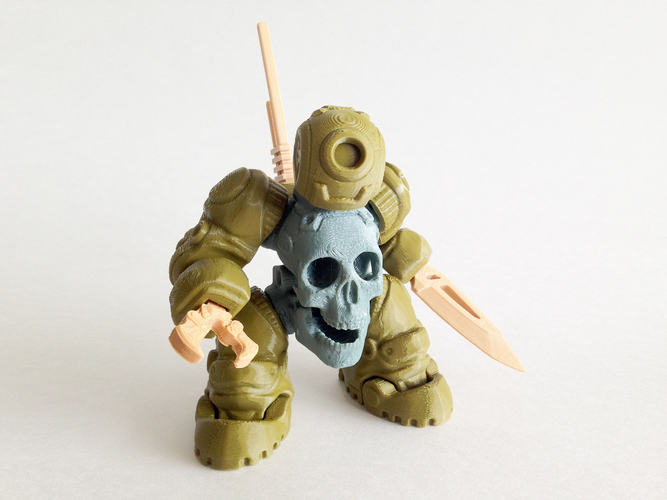 SkullBot 001 - via 3DKToys 3D Print 68253