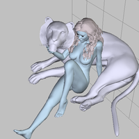 Cat and lady - Thumbnail 1