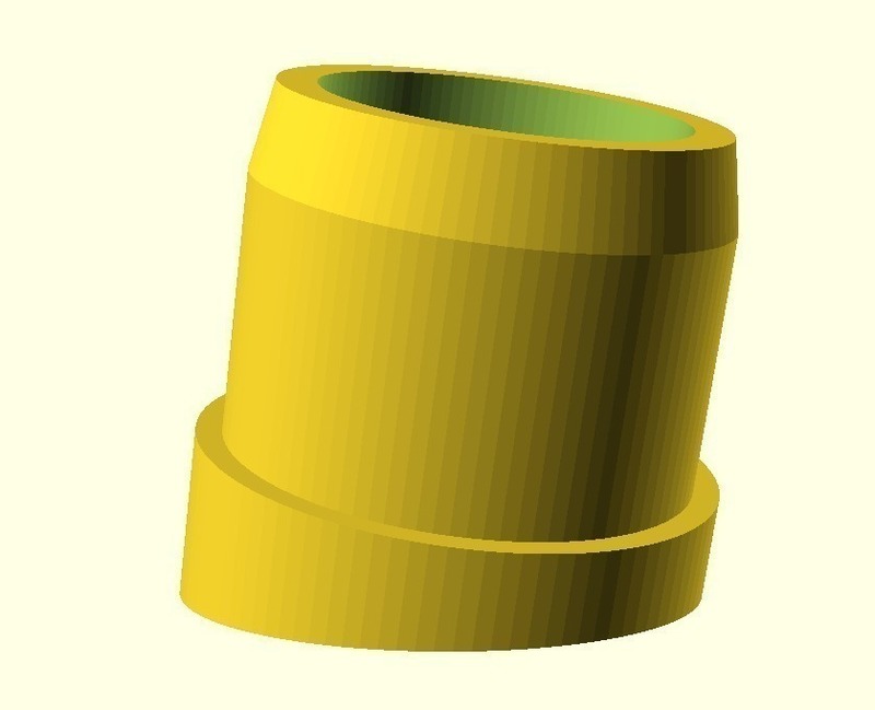 Foot for tube leg (table/ chair/etc) Parametric and Angled