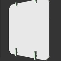 Flush mount, clip on acrylic side panels to enclose Makerbot Rep - Thumbnail 2