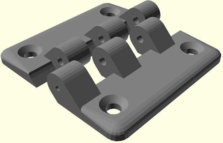 Improved Hinges for Lulzbot Mini Enclosure (or any other 3mm pan 3D Print 68373