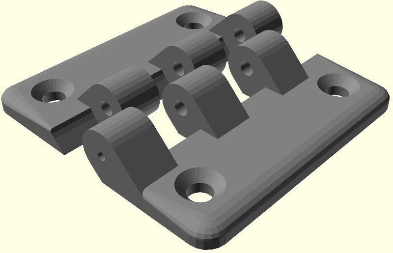 Improved Hinges for Lulzbot Mini Enclosure (or any other 3mm pan