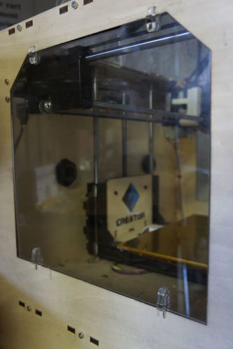 Panel Clips 3mm Acrylic to Replicator Frame 3D Print 68401