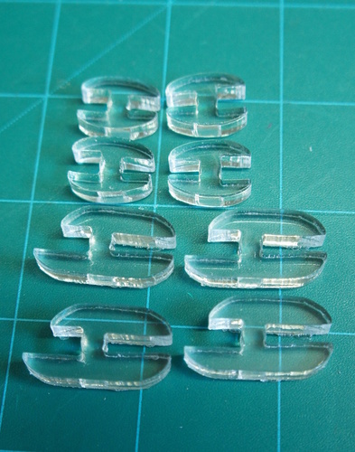 Panel Clips 3mm Acrylic to Replicator Frame 3D Print 68402