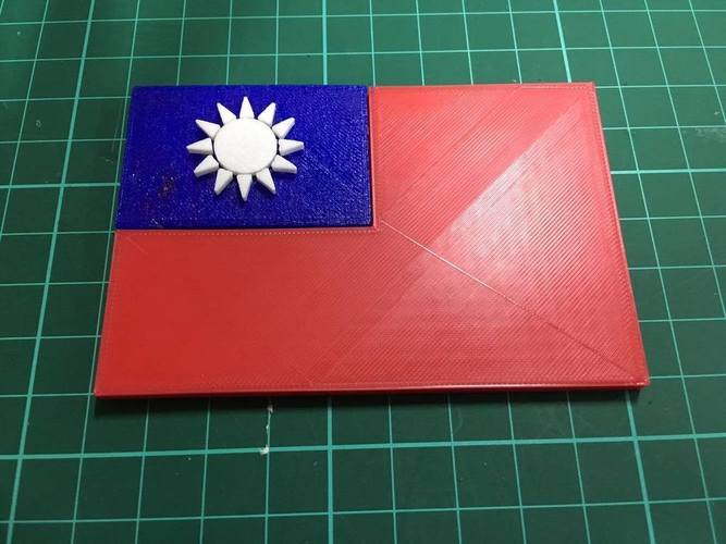 Taiwan Flag 3D Print 68410