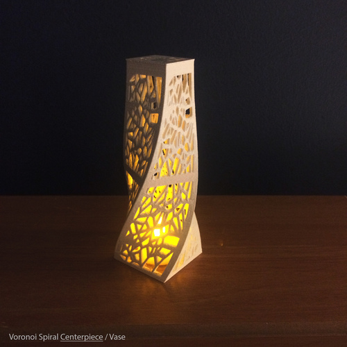 Voronoi Spiral Centerpiece/Vase 3D Print 68454