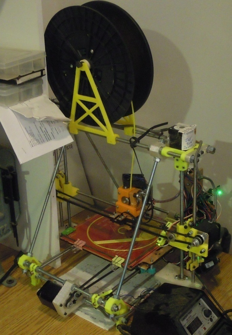 RepRap Mendel to Perusa Upgrade! Uses Rotary Bearings, not Linea