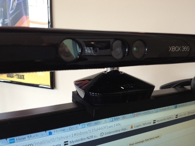 Kinect Platform for Dell Monitor 3D Print 68618