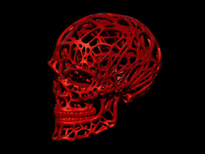 Wired Skull 3D Print 68820