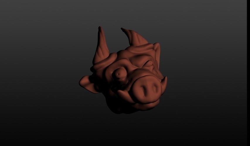 Crazy Evil Pig 3D Print 68989