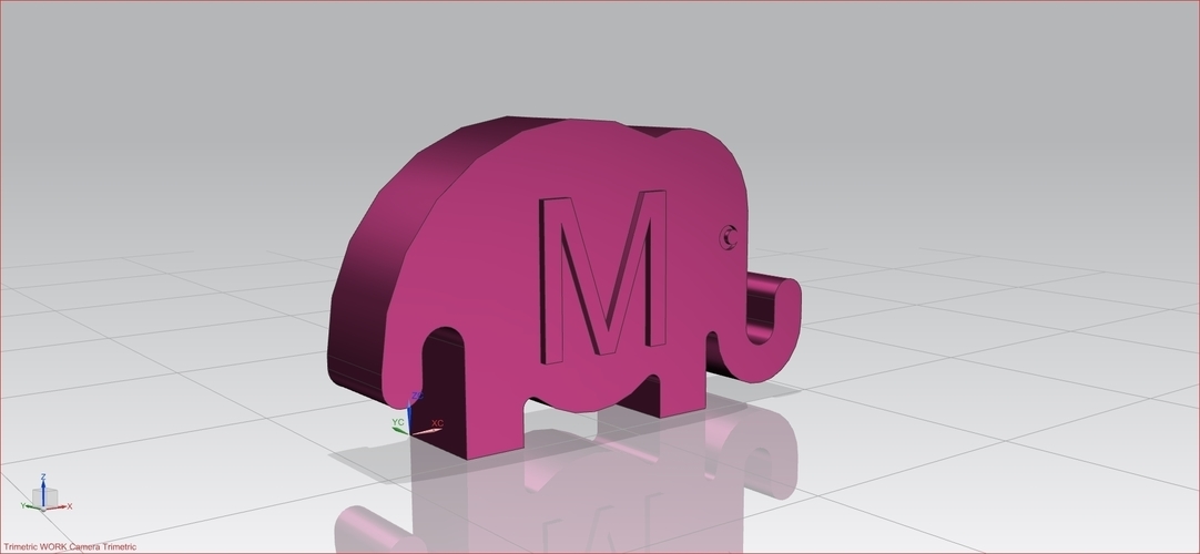 Linking Elephant Letters 3D Print 68999
