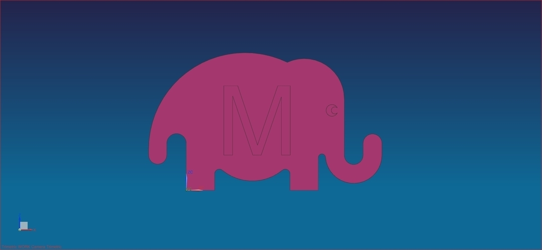Linking Elephant Letters 3D Print 69001