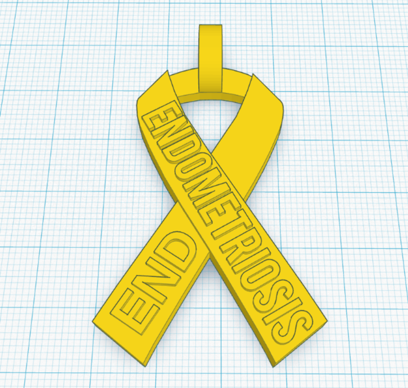 End Endometriosis Awareness Ribbon - Pinshape