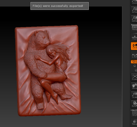 The bear and the girl 3D Print 69113