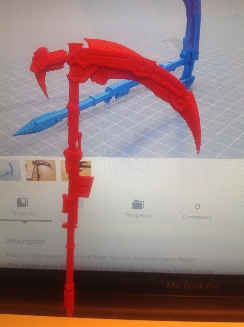 RWBY - Crescent Rose - Scythe - Pinshape