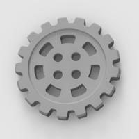 Small gear-button 3D Printing 69510