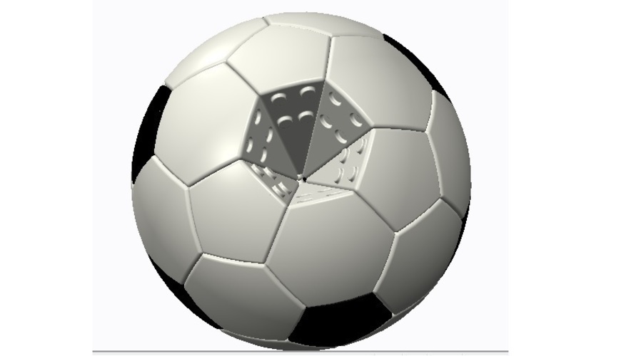 componente esagonale di giocattolo pallone calcio 3D Print 69972