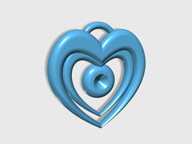 Heart pendant  3D Print 70225